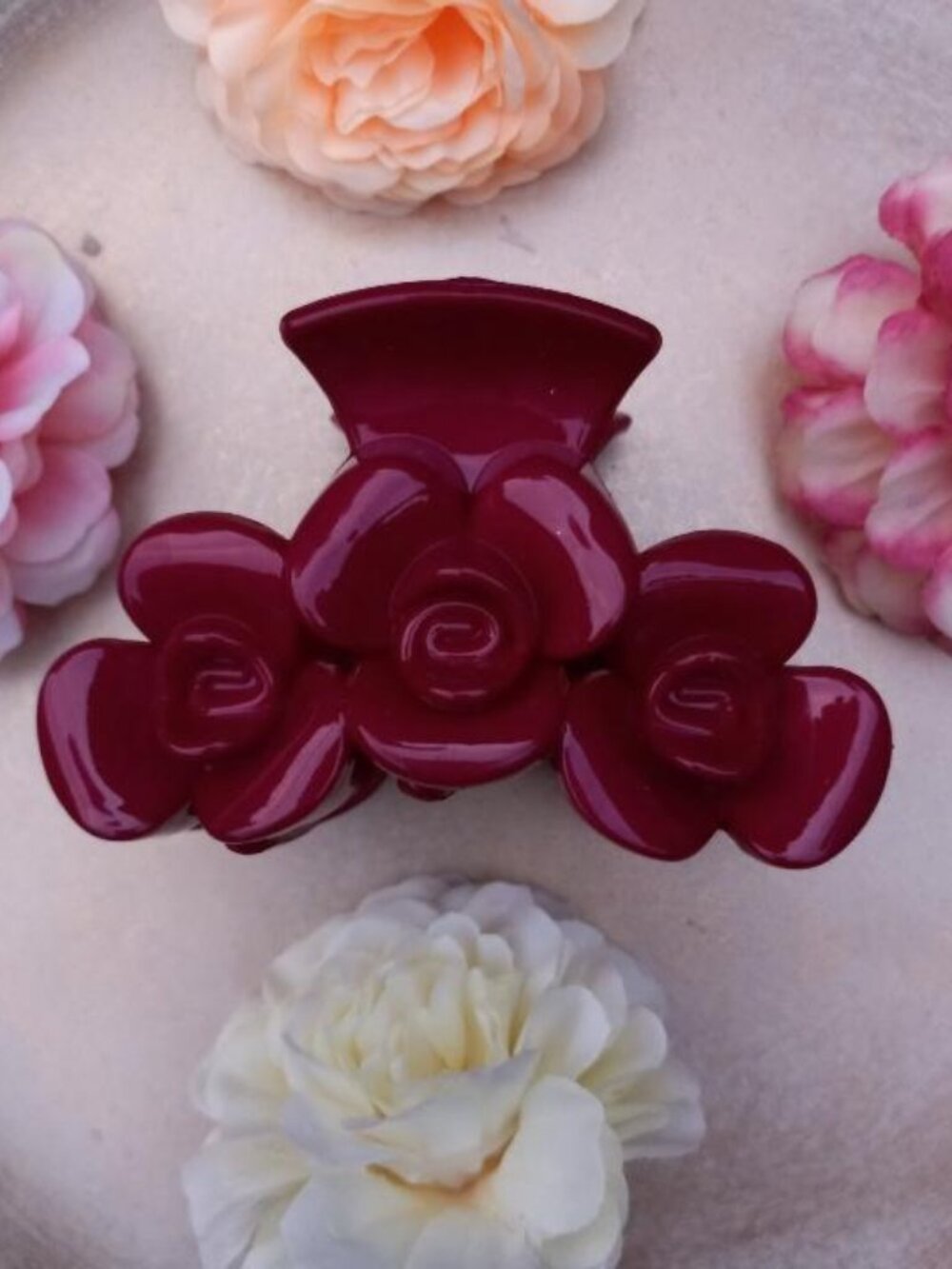 Fashion Claw Long Hair Tie Floral Girl Women Casual Spring Summer Accessory Gift
